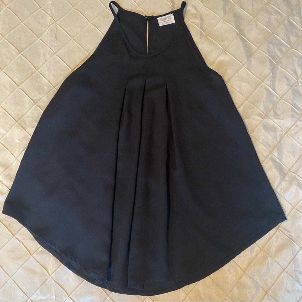 sienna sky black camisole tunic length size medium